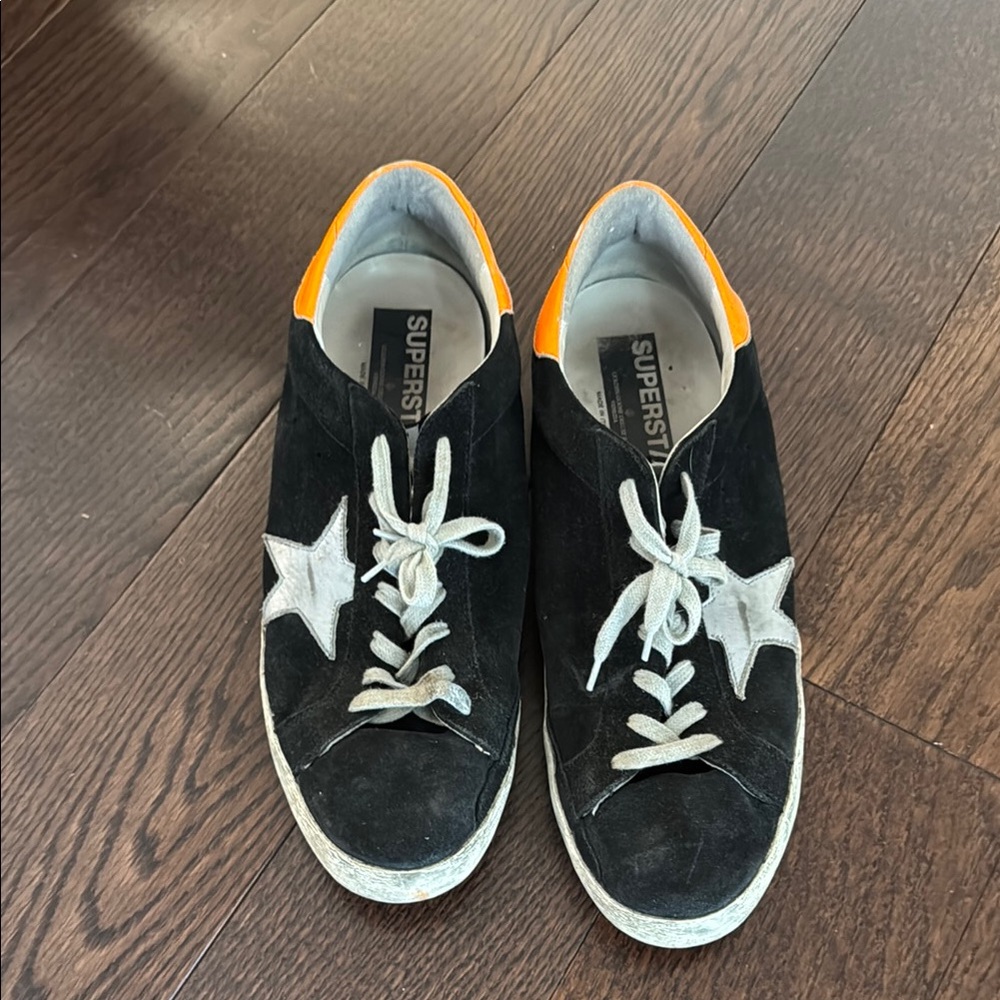 Superstar Black Sneakers with Star Accents